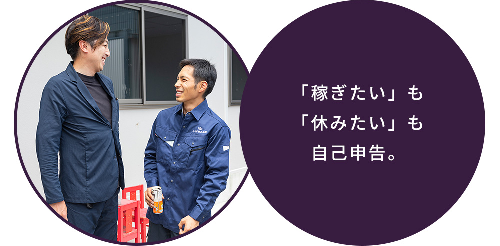 「稼ぎたい」も「休みたい」も自己申告。